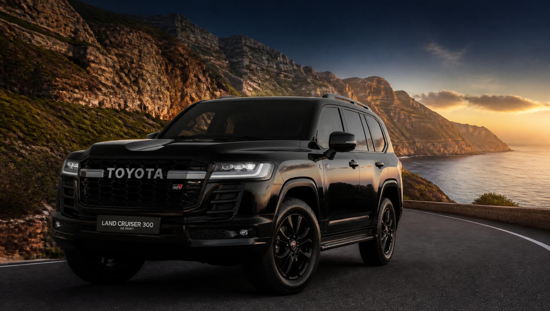 Land Cruiser at Cape Town coastline